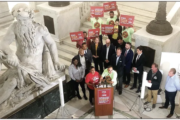 At a news conference September 11 at Minneapolis city hall, CTUL announced that 30 local and state elected officials had signed on to an open letter urging contractors to support the Building Dignity & Respect Program.