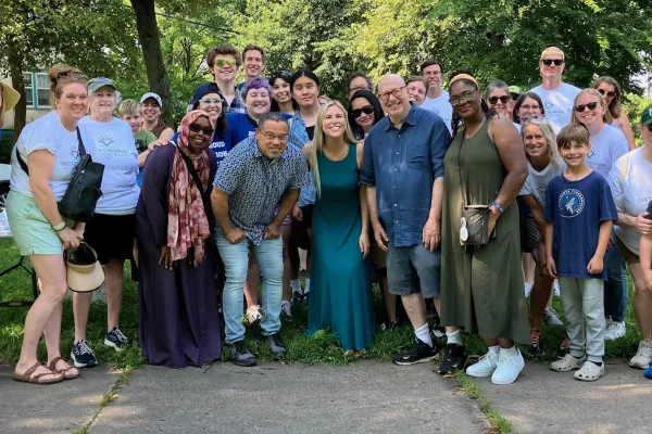Greta Callahan and supporters