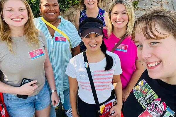 Mandy Meisner and campaign volunteers