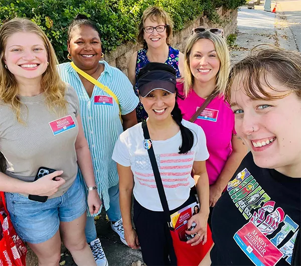 Mandy Meisner and campaign volunteers