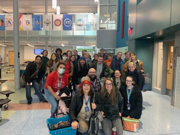 MFT members at Seward Montessori School in southeast Minneapolis participated in "#WalkoutWednesday."