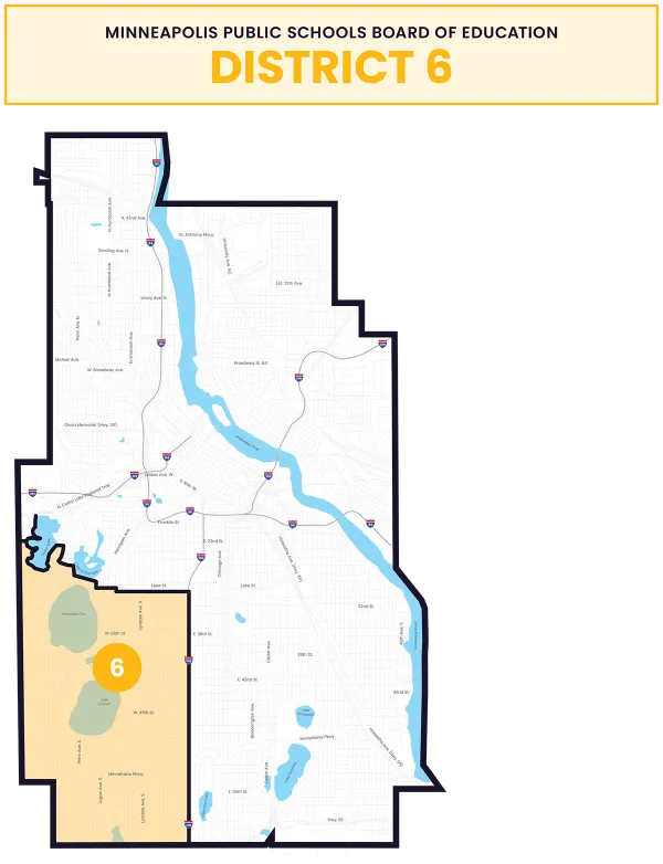 Map of Minneapolis School Board District 6
