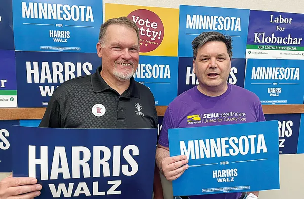 Greg Hanson, IBEW, and Rick Varco, SEIU