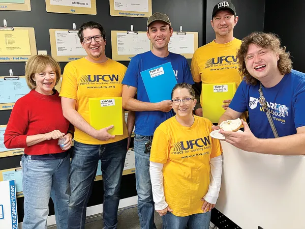 US Senator Tina Smith and UFCW members