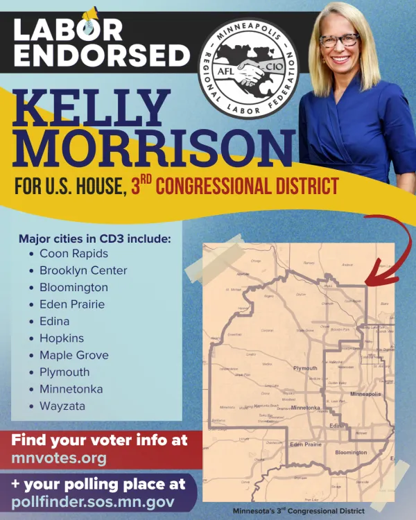 Kelly Morrison for CD3, endorsed by the MRLF